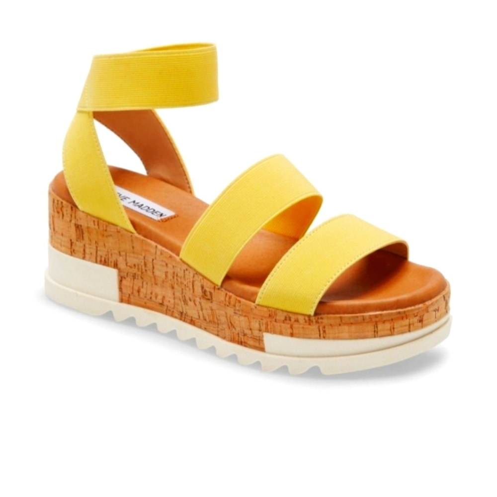 Steve Madden Yellow Platform Sandals